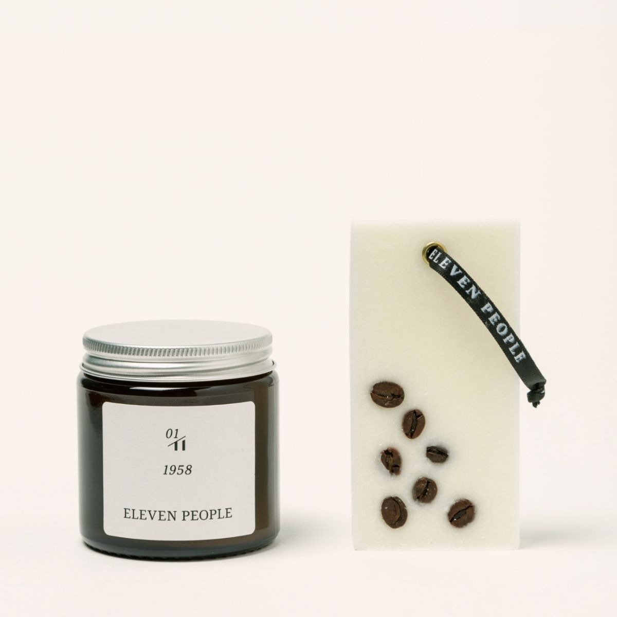 Eleven People Duftkerze 1958 mit Kaffee-Wax Bar – aromatisches Geschenkset mit Kaffee-Noten“
